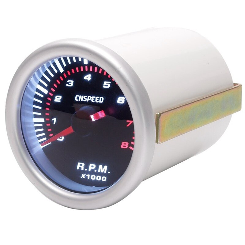 Car Tachometer Speedometer Car 12V Modified Tachometer 2 inch Display With 0-8 Speed Tachometer for Auto Vehicle Speedometer