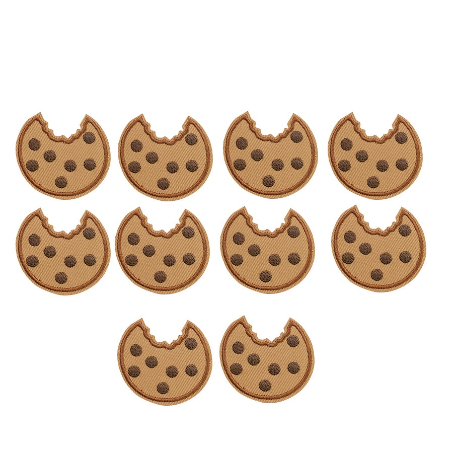 Cookie Voedsel Patches Voor Kleding Ijzer Op Patches Voor Kleding Badges Kleding Iron-On Parches Applique Patches Voor Jeans 10 Pcs