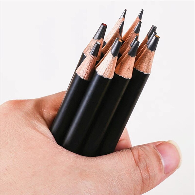 Charcoal Pencil Sketch Set Sketching Pencils Wood Painting Pencil Earser Knife Stationery Supplies School Students