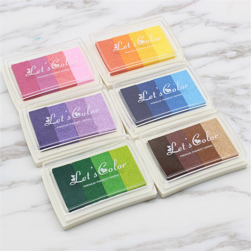 Colors Inkpad clear stamps DIY Craft Ink Pad Rubber Stamps Fabric Wood Paper Scrapbooking & stamping Finger Paint Wedding decor