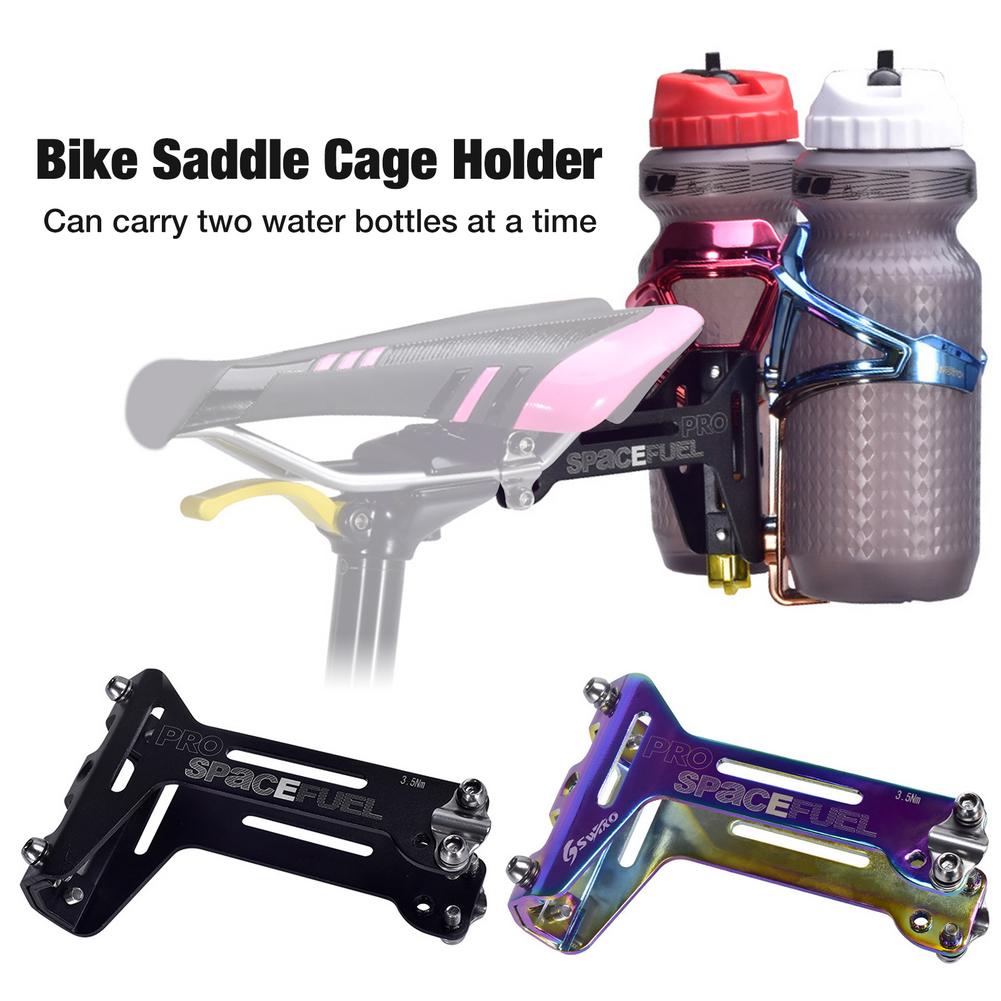 Double Bottle Cage Bottle Cage Installed Behind The Bicycle Saddle Bicycle Seat Cage Can Install CO2 Gas Cylinder Bicycle Saddle