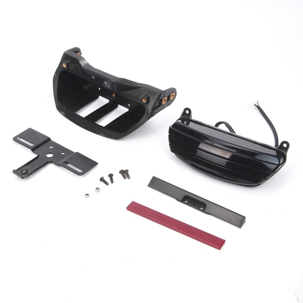 Motorcycle Rear Tri-Bar Fender LED Brake Tail Light Turn Signal Driving Light Fits for Harley Softail CVO Springer FXSTC