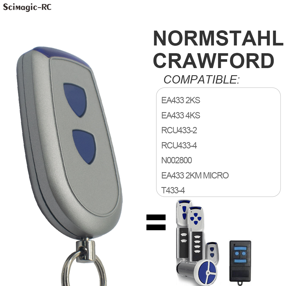 For Normstahl / Crawford Standard Steel T433-4 RCU 433 4K 2K EA 433 2KS 4KS N002800 Rolling Code 433MHz Micro Garage Door Opener