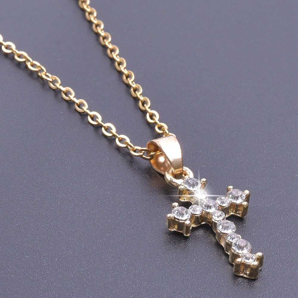 Collier à breloques en forme de croix, pendentif – Grandado