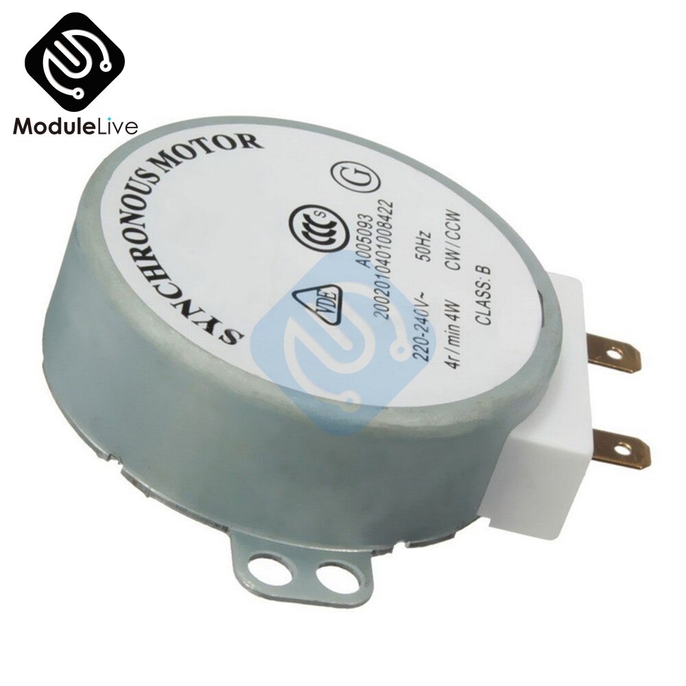 AC 220V-240V 50Hz Synchronous Motor CW/CCW Microwave Turntable Turn Table TYJ50-8A7 DShaft 4 RPM VEJ20 P20 Tools