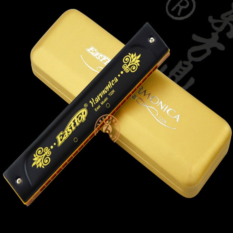 Easttop 22 Holes Tremolo Harmonica ABS Comb Musical Instruments Armonica Instrumento Harmonica C key Mouth Ogan
