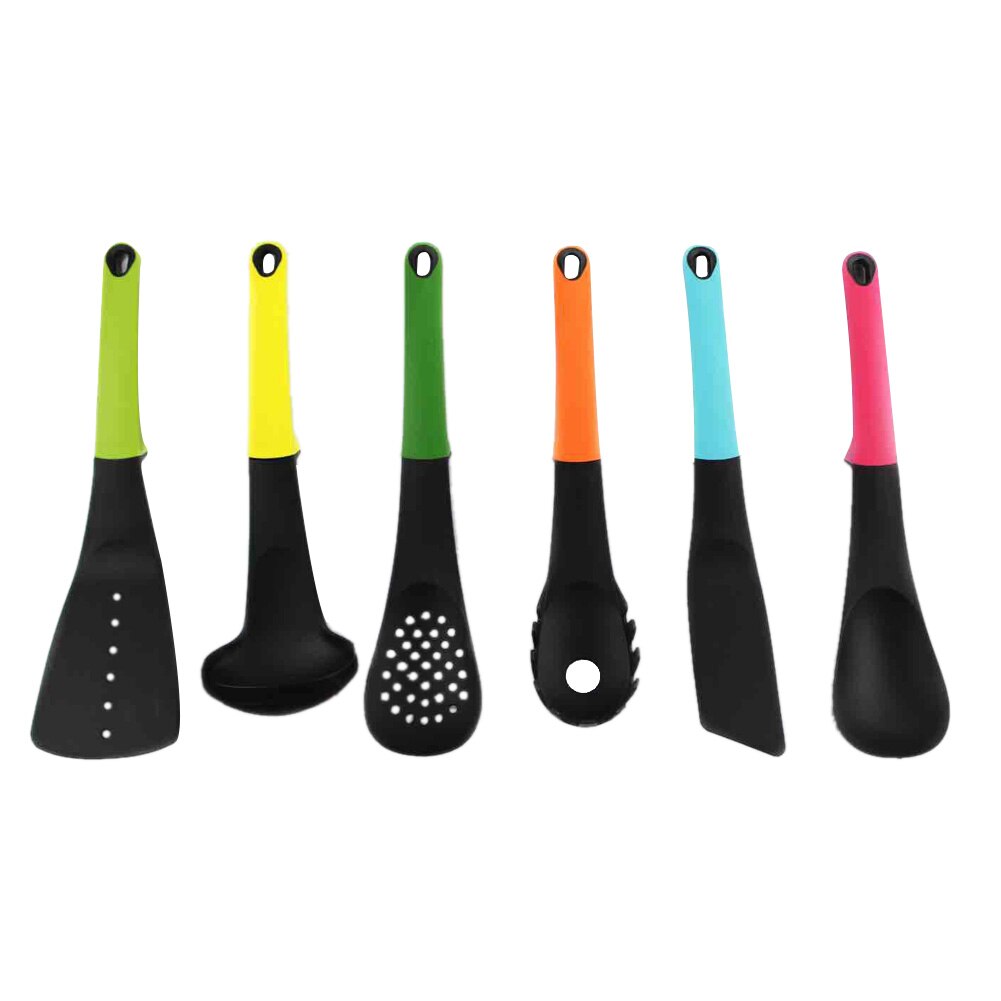 7pcs/set Kitchen Utensil Carousel Nylon Slotted Spatula Spoon Cooking Cookware Utensils kitchen Accessories