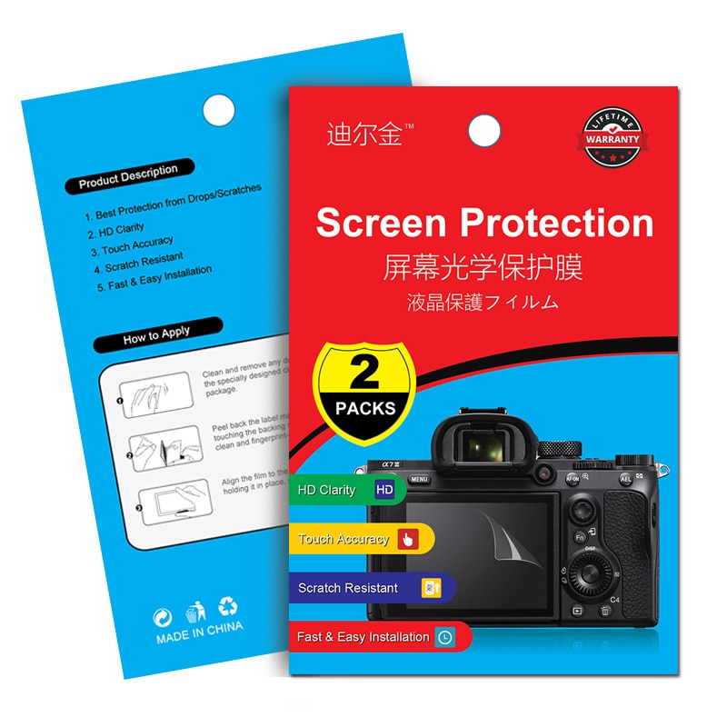 2Pcs Screen Protector LCD Film for Panasonic GH5 GH5s GH4 GH3 GX9 GX8 GX7 Mark III G9 G8 GX85 GX80 G85 G80 GF9 GF8 GX850 GX800