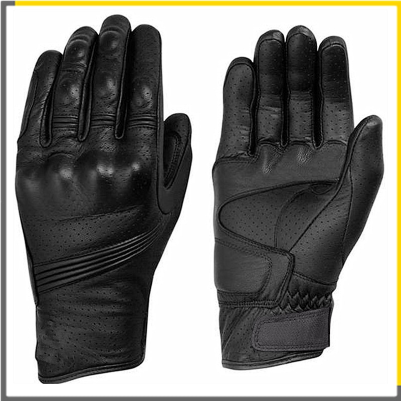 Fly 2 Handschoenen Touch screen Lederen volledige vinger mannen waterdichte Racing Racing Medium zwart Motogloves