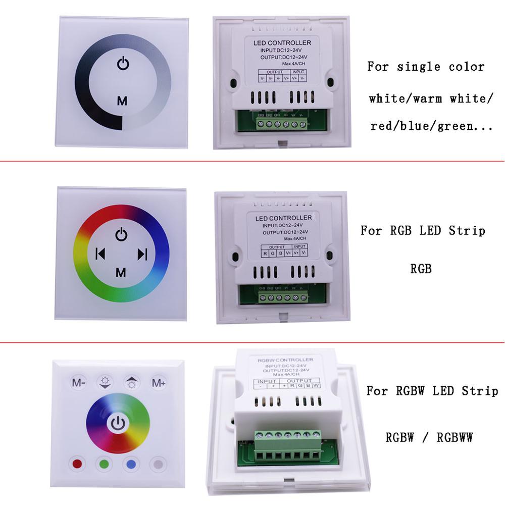 LED Controller Pannel Smart Switch Led Dimmer Touch. 12V-24V Single Color LED Touch. Switch Panel Controller LED Strip Lights