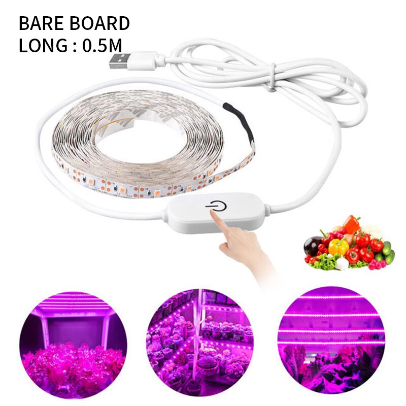 Kasvi kasvaa valo led-kasvinauhat valot joustava kasvuvalaisin kasvihuoneisiin hydroponics kukka nauhat valot kasvi valonauhat: Paljain kosketuksen painallus / 1.5m