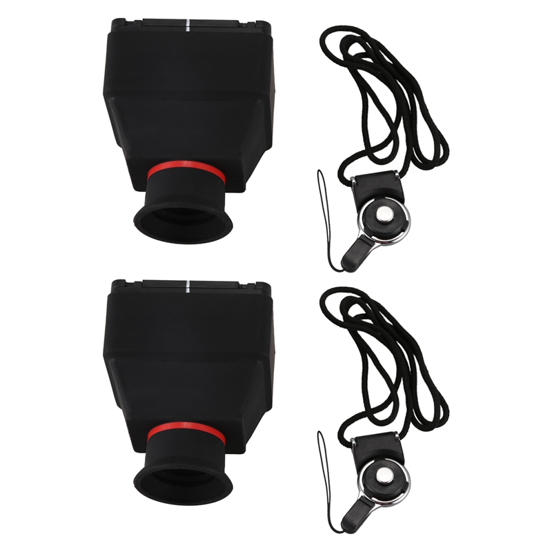 2X Lcd Zoeker 3.2 Inch 3X Loupe Vergrootglas Oogschelp Voor Universele 3.2 Inch Scherm Dslr Camera Rubber
