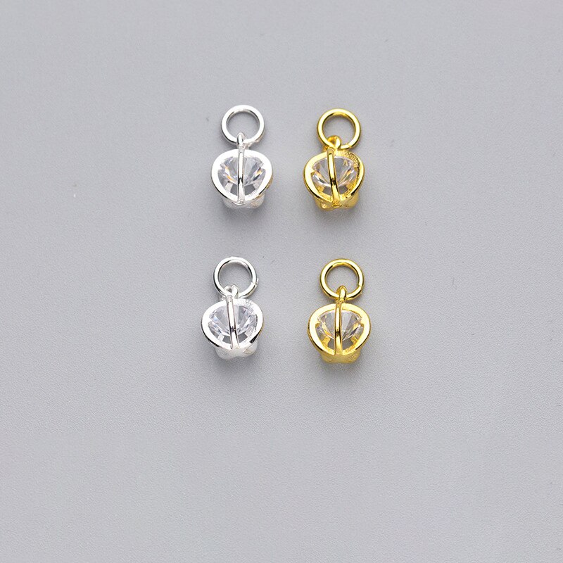 Meetsoft Sekretariat 925 Sterling silber hohlkugel-zirkonia-anhänger, speziell für diy handgefertigten feinen schmuck, halskette, schickes accessoire