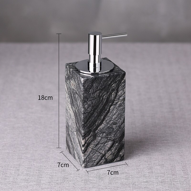 Bathroom Set Marble Liquid Soap Dispenser Toothbru... – Grandado
