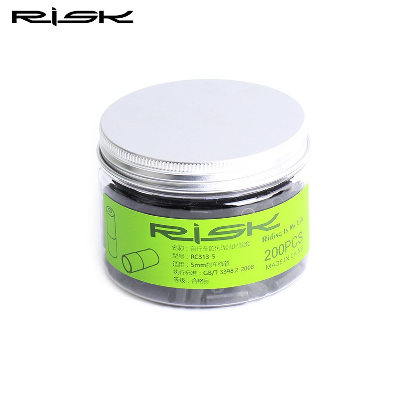 Risk capa do cabo da bicicleta com 100 peças, tampas básicas 4mm para cabo de freio 5mm, capa para cabo de câmbio, desviador de bicicleta à prova de poeira, tampa do cabo de câmbio