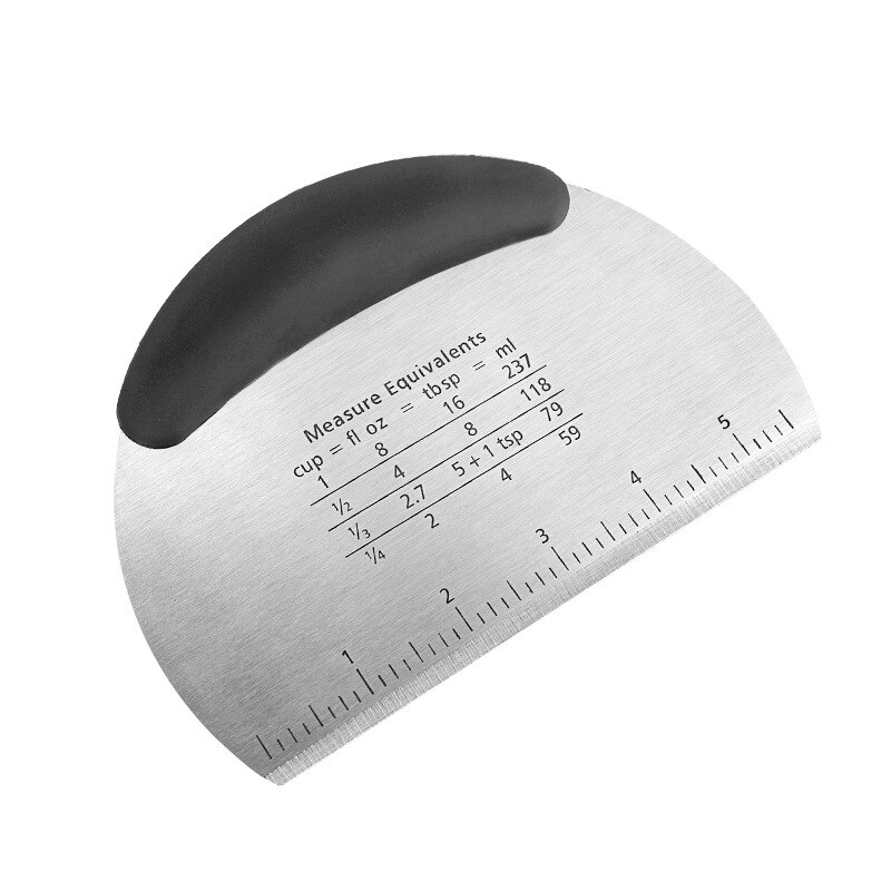 Espátula de pastelería, cortador de harina para pastelería, cortador de masa de harina de acero inoxidable, espátula para masa de Pizza, utensilios de cocina para masa: black
