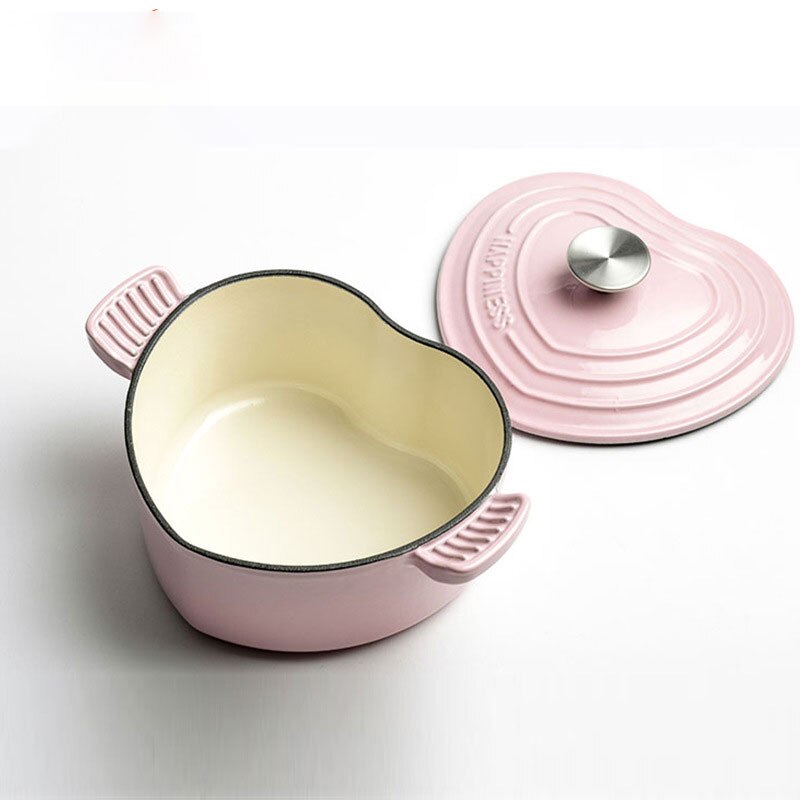 Steelpan Emaille Pot Non-stick Pot Hartvormige Kookgerei Gietijzeren Pot Keuken Accessoires Koken Gereedschap