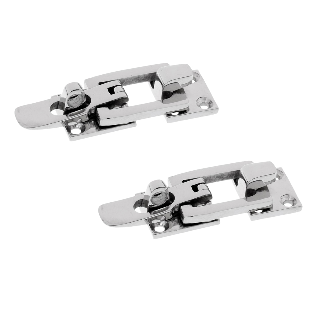 2 Piece Stainless Steel Boat Latch Hatch Anti-rattle Closure Clamp