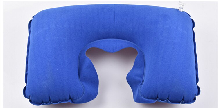 Unctional Opblaasbare Nekkussen Opblaasbare U-vormige Reizen Kussen Auto Hoofd Hals Rest Luchtkussen Voor Reizen Nekkussen: Royal blue