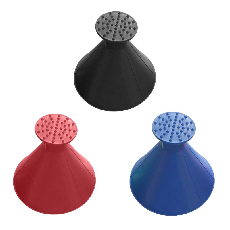 1/3Pcs Magic Auto Ijskrabber Auto Venster Kegel Schraper Trechter Sneeuw Remover Apparaat Auto Voorruit Borstel voor Sneeuw Schoonmaken Tool: Black
