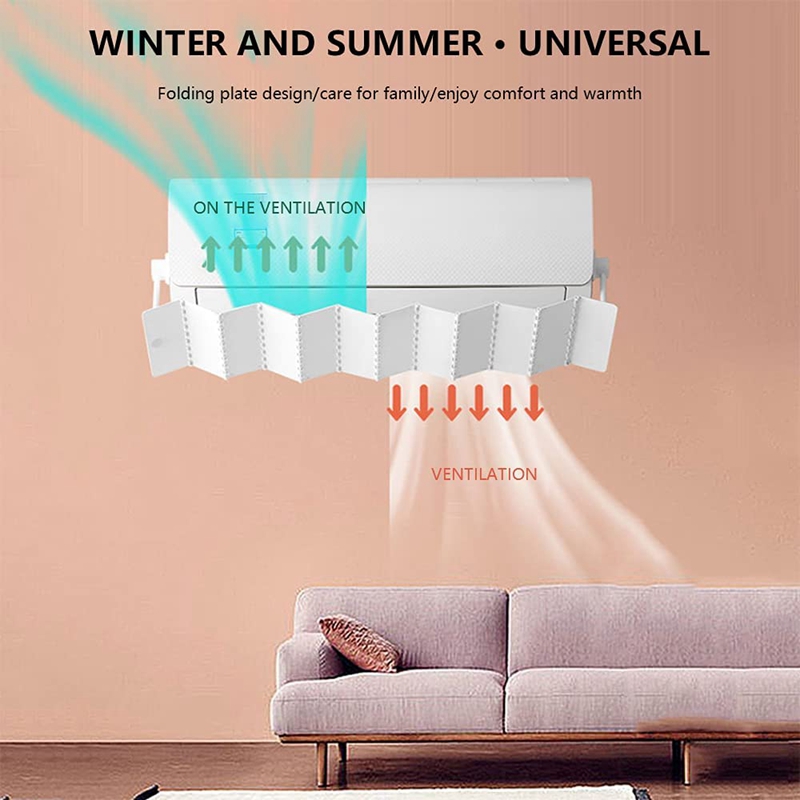 Adjustable Foldable Air Conditioner Deflector Confinement Air Deflector Outlet Air Wing Air Cooled Baffle Wind Direction