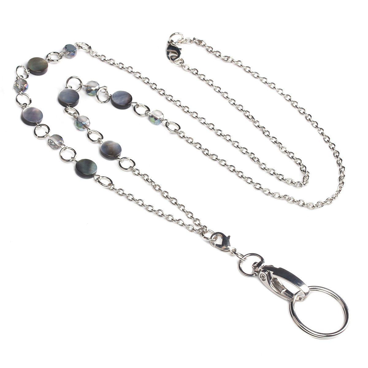 Beads Lanyards Badge Lanyards with ID Holder Keychain Holder Necklace Lanyards for Women Girl: LA194