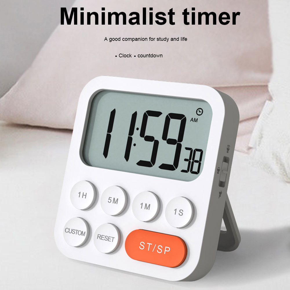 Home Kitchen Tool Counts Down Up Alarm Clock Portable Digital Timer LCD Display Desktop Magnetic ABS For Kids Big Screen