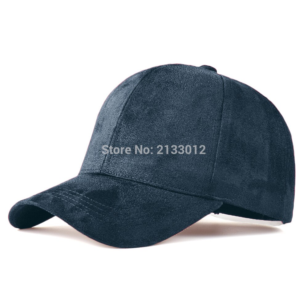 Brand Baseball Cap Women Cap Street Hip Hop Caps Suede Hats for Ladies Black Grey Baseball Cap: navy