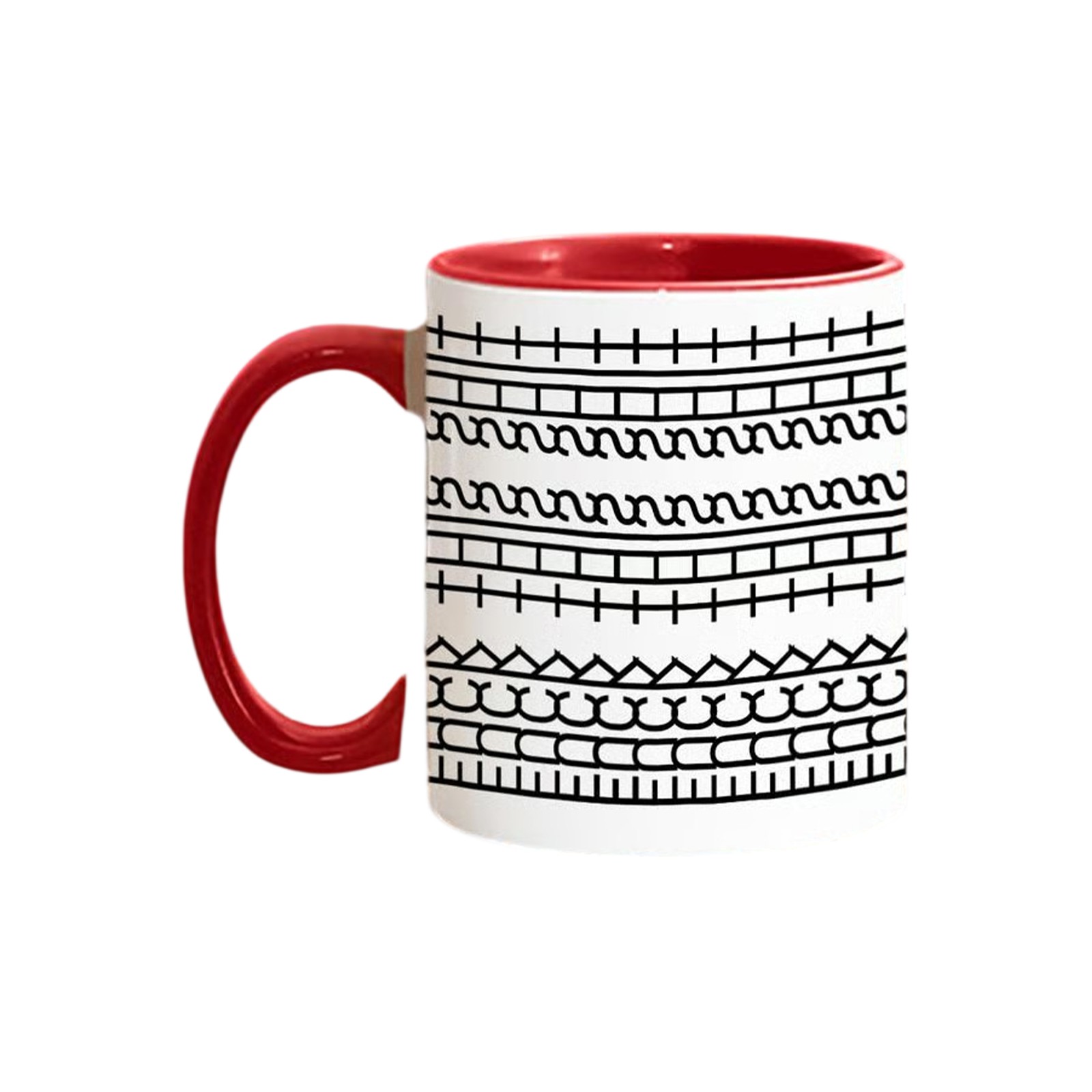 High-end Coffee Mugs Hiddens Message Mug Microwave-Safe Drinkware Ergonomic Handle Ceramic Kitchen Hidden Message Coffee 330ML: Red
