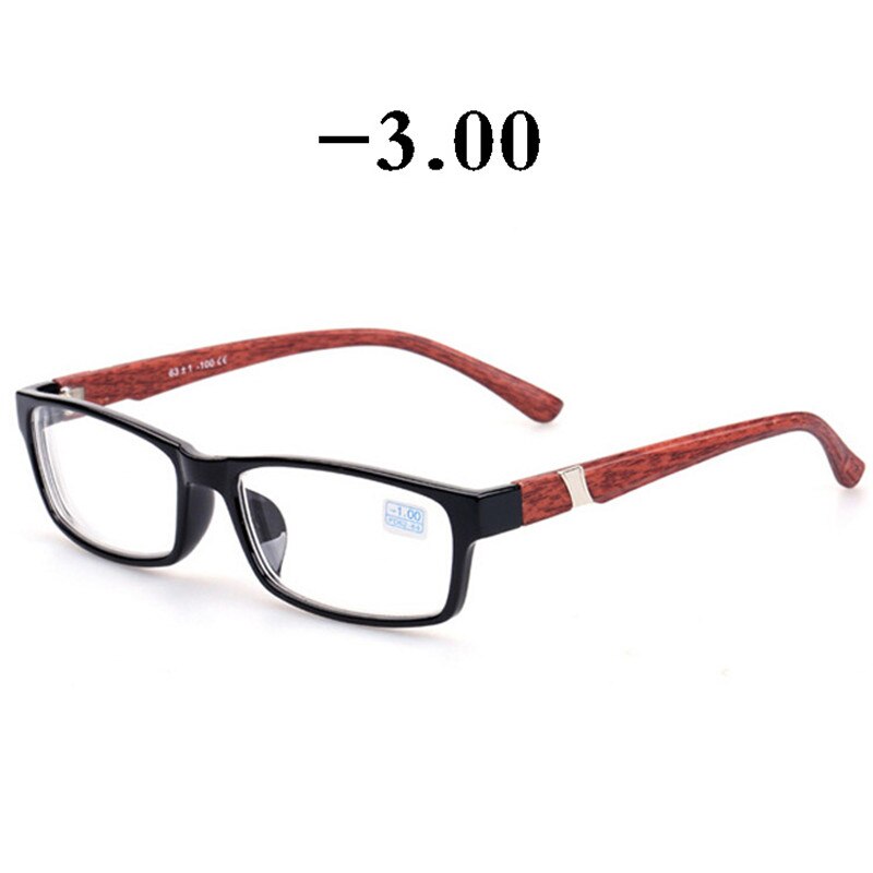 iboode Anti Blue-ray Myopic Glasses Myopia Eyeglasses Women Men Short Sight Eyewear -1.0 -1.5 -2.0 -2.5 -3.0 -3.5 -4.0: Wood Grain -3.00