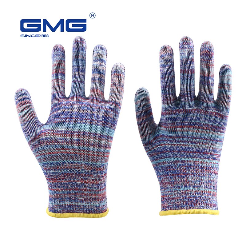 Cut Resistant Gloves GMG Multicolor HPPE EN388 ANSI Anti-cut Level 5 Anti Cut Gloves Cut Proof Protective