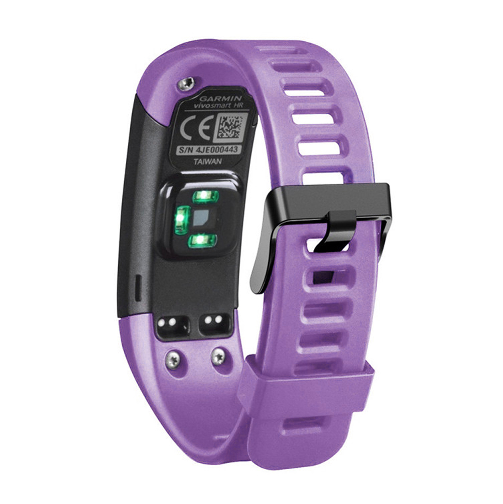 Voor garmin VIVO Smart HR Band Vervanging Sport Siliconen Armband Strap Band voor garmin Armband Vivosmart HR Band Slimme Band: Paars