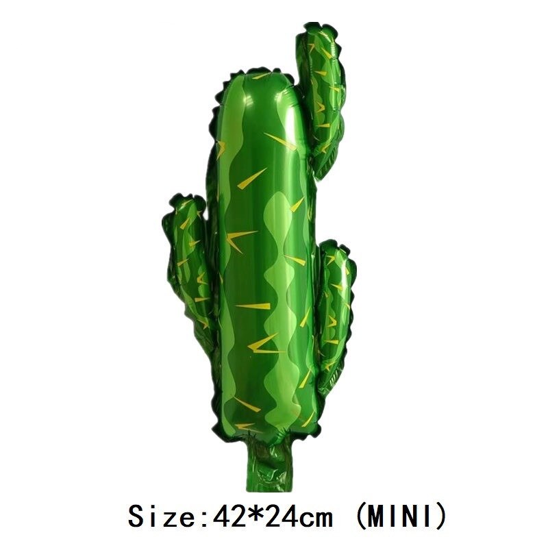 Desert plant cactus tree coconut tree green leaf balloon kid cartoon toy balloon tropical theme decoration aluminum foil balloon: 9