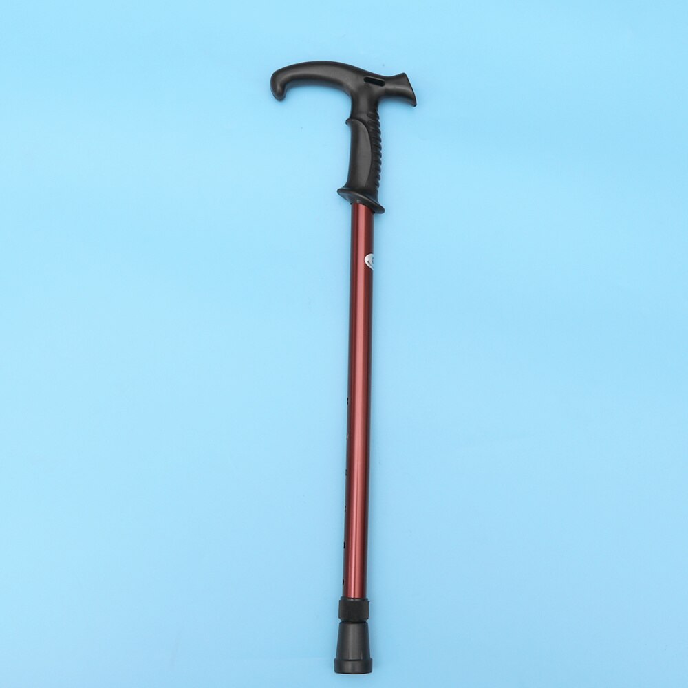 Six-section Telescopic Trekking Pole Walking Cane Aluminium Alloy Anti-skid Adjustable Walking Stick (Brown)