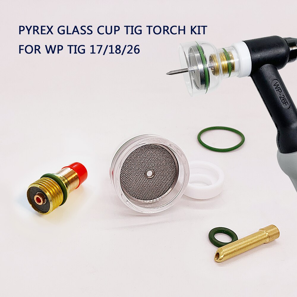 Pyrex Glass Cup Tig Torch Kit For WP TIG 17/18/26 2.4mm