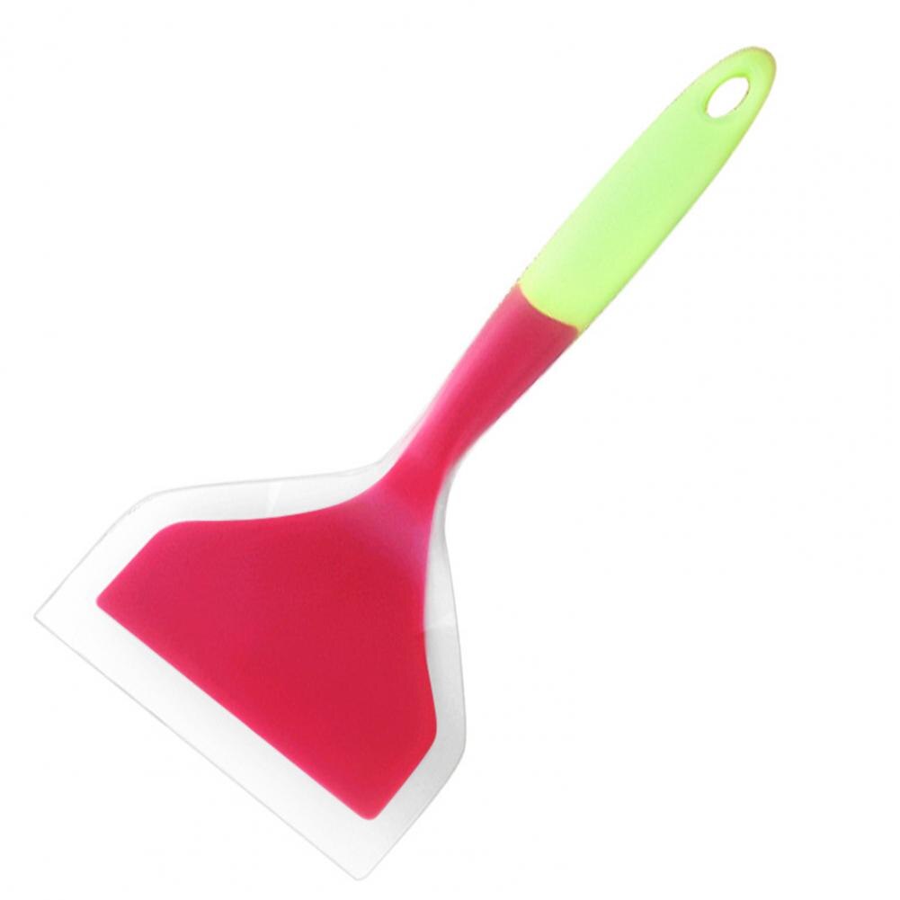 Silicone Spatula Lightweight Kitchen Accessory Silicone Beef Meat Egg Kitchen Wide Scraper Pizza Shovel Baking Spatula Tool: Red  Green