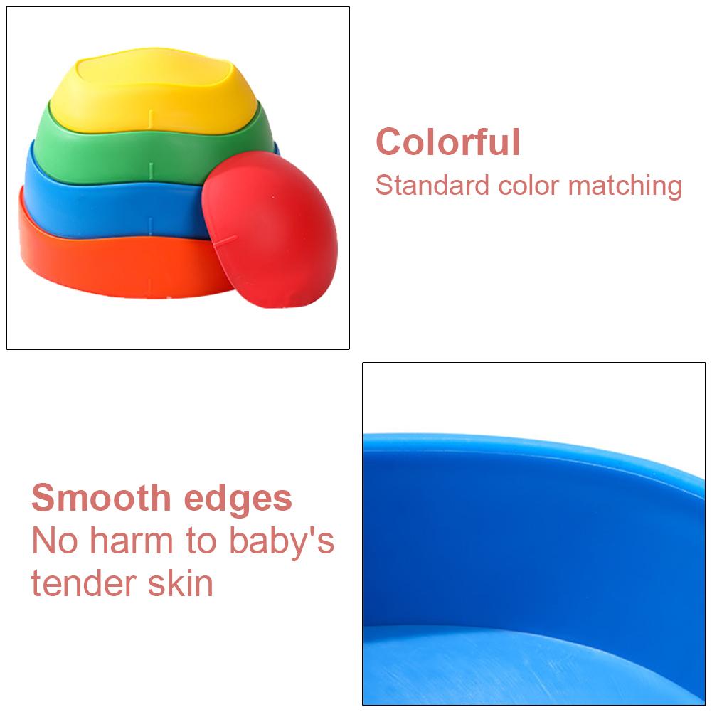 5Pcs Kids Balance Stepping Stones Jumping Sports Non-Slip Stackable Portable Wave Blocks For Exercise Balance Coordination