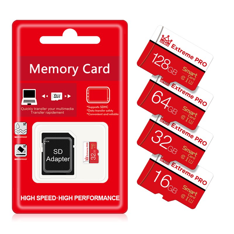 capacity Red Micro SD Card 32GB Class 10 Memory Card 8GB 16GB 64GB 128GB Class10 SDXC Flash Memory Microsd card
