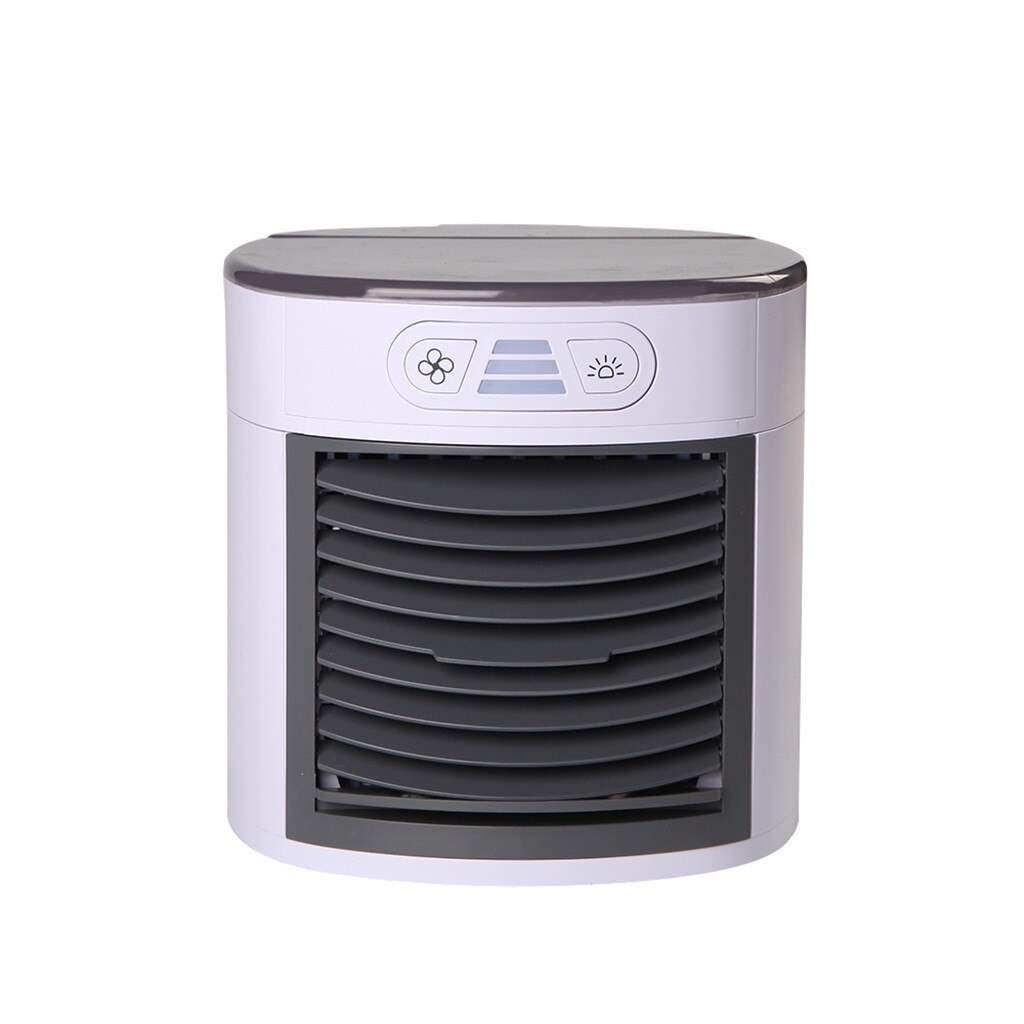 Duyer Mini-luchtkoeler, mobiele airconditioning, kleine airconditioning voor gekoelde woonkamers, 3 snelheden, koude luchtregeling, nachtlichtmodus, draadloos en met kabel verbonden dual-use
