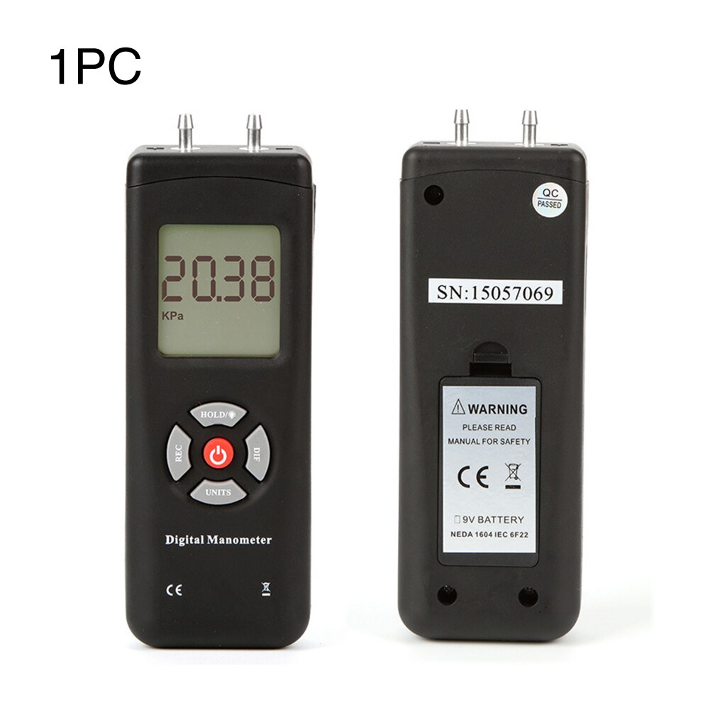 TL-100 Backlight Digital Manometer Battery Powered Pressure Gauge Measuring Tool Testing Portable Tester Electronic LCD Screen