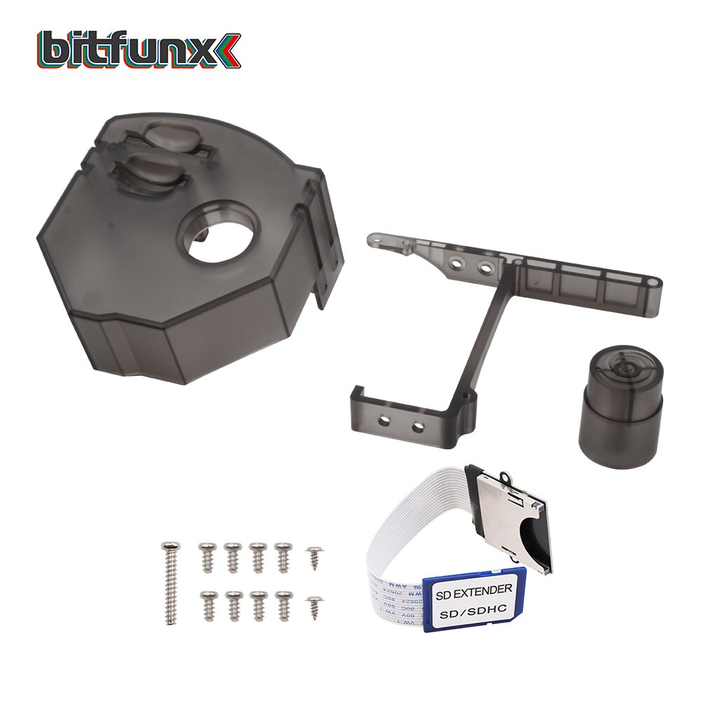 Bitfunx-Kit de montaje de tarjeta SD, mando a distancia, adaptador de extensión para SEGA Dreamcast GDEMU5.5 5.15b: Translucent black