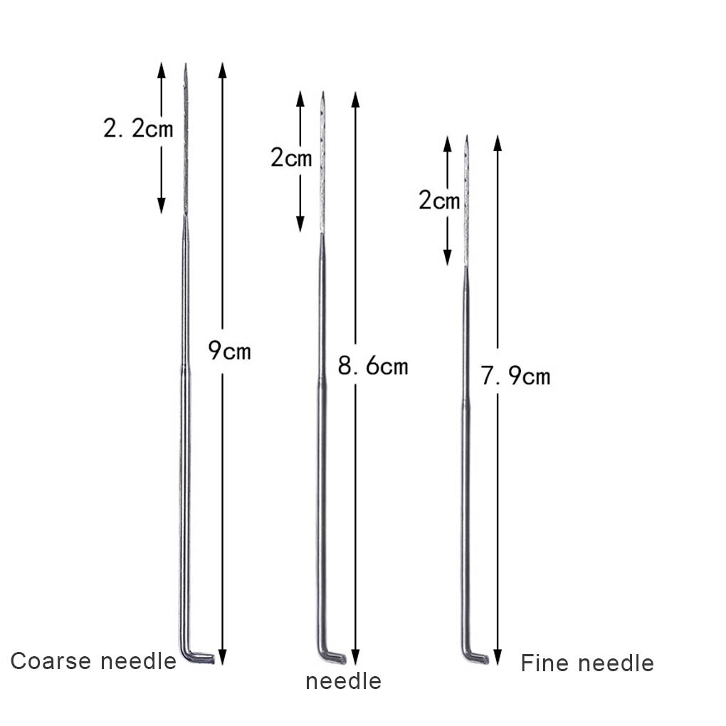 30PCS 3 Sizes Felting Needles Felt Tools with Clear Bottle 1 Wooden Handle Felting Needles Kit DIY Pin Felt Tool Set