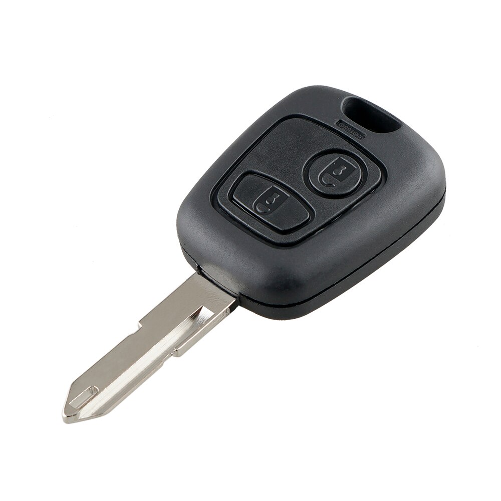 Bhkey för peugeot nyckelskal 2 knappar bil fjärrnyckel skal för peugeot 106 206 306 406 2003 smart bilnyckel fodral  ne73 blad