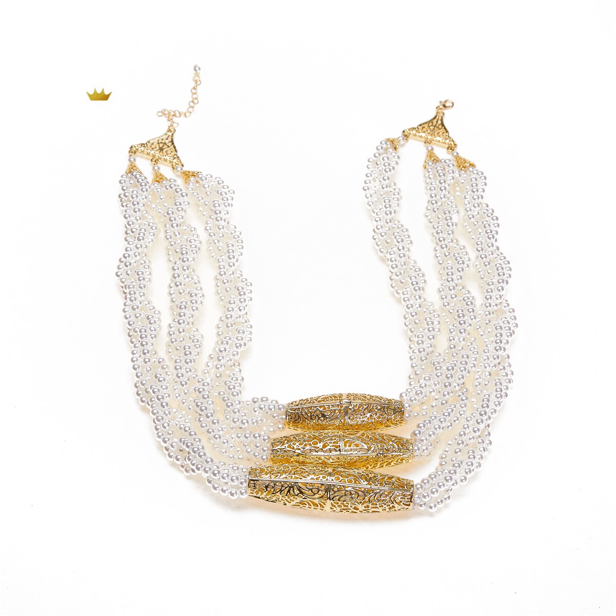 Juni Multilayered Kralen Ketting Romantische Choker Ketting Gesimuleerde Parel Ketting