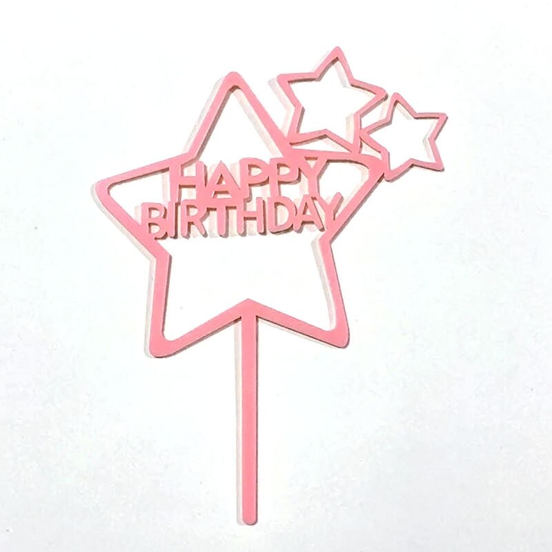 Glitter Glücklich Geburtstag Kuchen Topper Acryl Brief Gold Kuchen Dessert Top Flagge Dekoration für Geburtstag Party Hochzeit Liefert