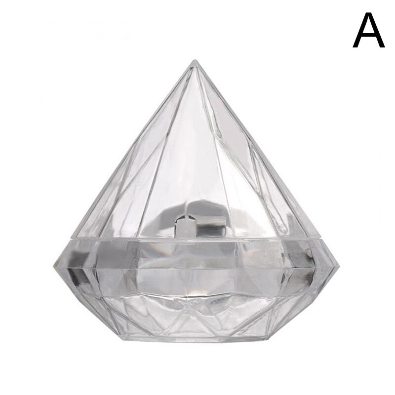 Diamond Shape Candy Box Transparent Plastic Chocolate Petals Container Box Wedding Birthday Party Durable Box: A-S