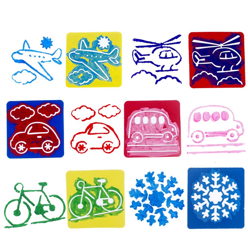 Kids Plastic Stencil Templates Voor Diy Tekening Stencils Voor Kids Tekeningsjabloonbestand Kinderen Stencil Speelgoed Schilderen Dier Auto Speelgoed