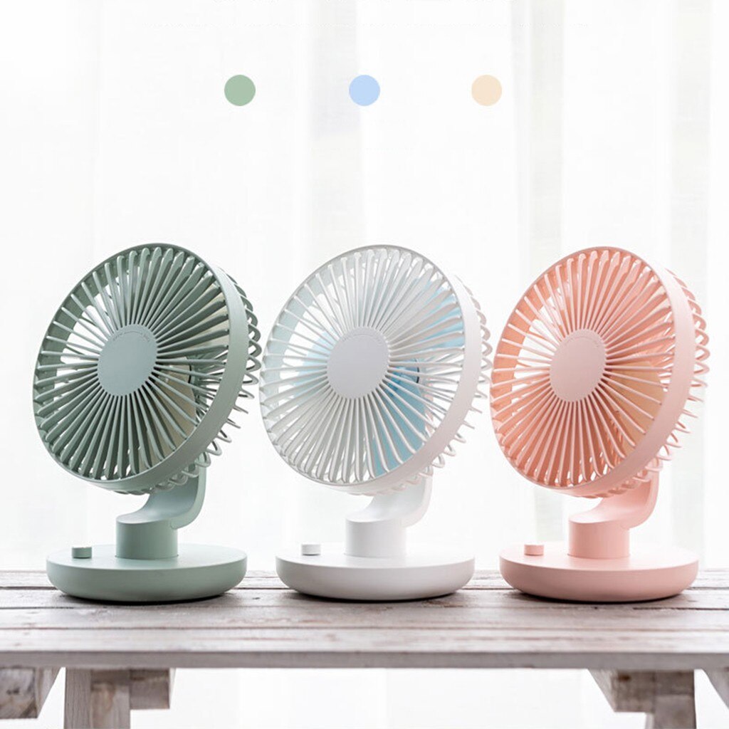 Oscillating Low Noise Smart Home Portable Handheld Multi-function Mini Fan Battery Operated Table Fan with Adjustable Head