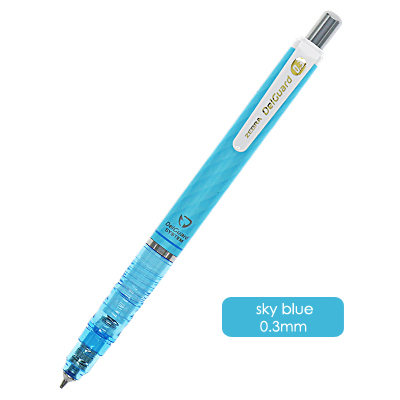 Lápis mecânico zebra delguard, lápis para escola, 1 peça, anti-quebra, núcleo mecânico, de alta qualidade: 03sky blue