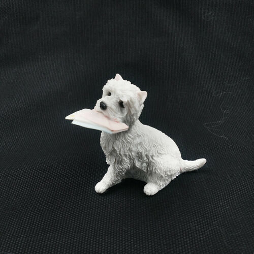 JJM West Highland White Terrier Envelope Dog Pet Figure Collector Animal Model Doll EducationalToy for Children Adults Kids